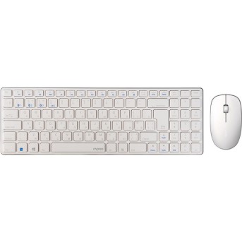 Комплект Клавиатура + Мышь Rapoo 9300M White - Metoo (2)