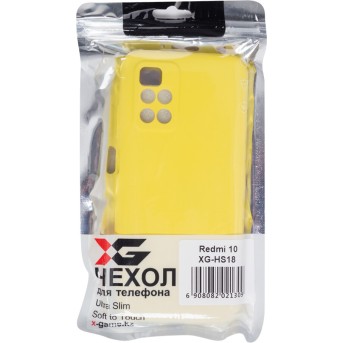 Чехол для телефона X-Game XG-HS18 для Redmi 10 Силиконовый Жёлтый - Metoo (3)