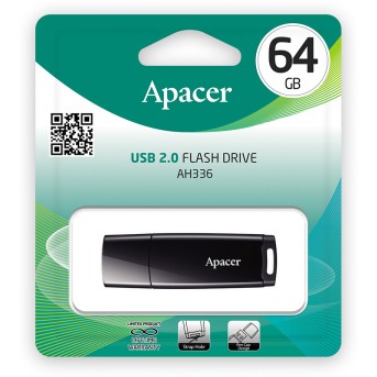 USB-накопитель Apacer AH336 64GB Чёрный - Metoo (2)