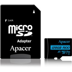 Карта памяти Apacer AP128GMCSX10U7-R 128GB + адаптер