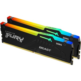 Комплект модулей памяти Kingston FURY Beast RGB KF556C36BBEAK2-32 DDR5 32GB (Kit 2x16GB) 5600MHz - Metoo (2)