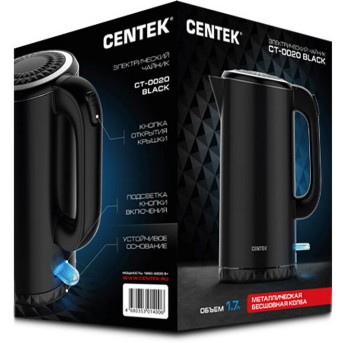 Чайник Centek CT-0020 Black - Metoo (3)