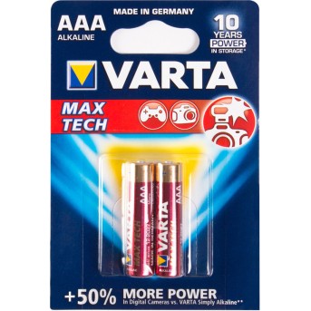 Батарейка VARTA Max tech Micro 1.5V - LR03/ AAA (2 шт) - Metoo (1)