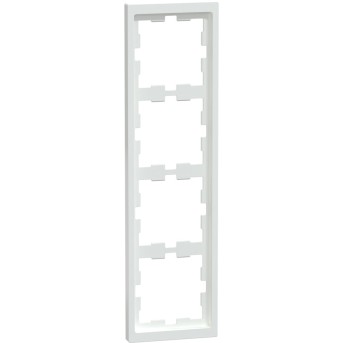 Рамка MERTEN MTN4040-6535 D-Life 4 постовая белый лотос - Metoo (1)