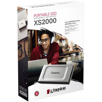 Внешний SSD диск Kingston 2TB XS2000 Серебристый - Metoo (3)