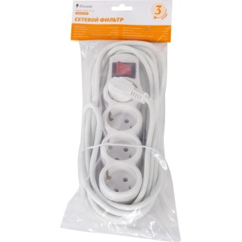 Сетевой фильтр iPower Home W4-30M 3 м. 220 в. - Metoo (3)