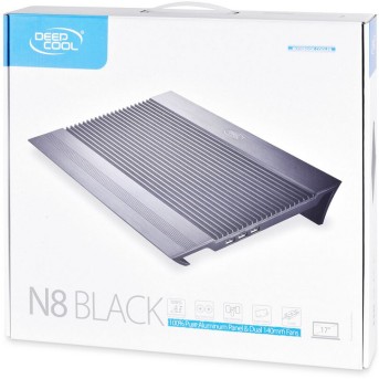 Охлаждающая подставка для ноутбука Deepcool N8 Black 17" - Metoo (3)
