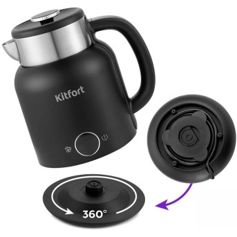 Чайник электрический Kitfort КТ-6196-1 черный - Metoo (3)