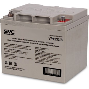 Аккумуляторная батарея SVC VP1233/<wbr>S 12В 33 Ач (195*130*167) - Metoo (1)