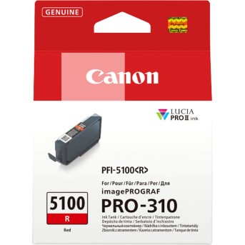 Чернильный картридж Canon PFI-5100 Red - Metoo (2)