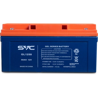 Аккумуляторная батарея SVC GL1250 12В 50 Ач (257*132*200) - Metoo (2)