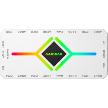 Контроллер подсветки Gamemax V4.0 ARGB+PWM HUB WH (12В) в Metoo.kz - Metoo (3)