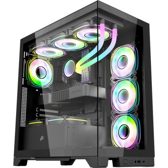 Компьютерный корпус 1STPLAYER MIKU Mi8 Black 3FBR-1FB без Б/<wbr>П - Metoo (2)