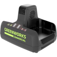Быстрое зарядное устройство для двух аккумуляторов Greenworks 2939007 82V 8.0 А
