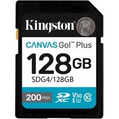 Карта памяти Kingston SDG4/<wbr>128GB Canvas Go Plus Gen4 C10 UHS-I U3 V30 128GB