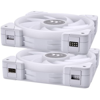 Кулер для компьютерного корпуса Thermaltake SWAFAN EX14 RGB PC Cooling Fan White (3-Fan Pack) - Metoo (2)