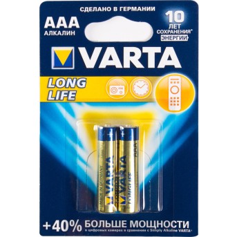 Батарейка VARTA Longlife Micro 1.5V - LR03/ AAA (2 шт) - Metoo (1)