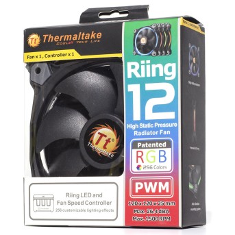 Кулер для кейса Thermaltake Riing 12 LED RGB Switch - Metoo (3)