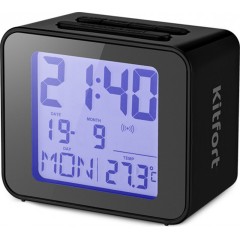 Часы с термометром Kitfort КТ-3303-1 черный