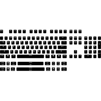 Набор кнопок на клавиатуру Steelseries PrismCAPS Black- US (Black) - Metoo (1)