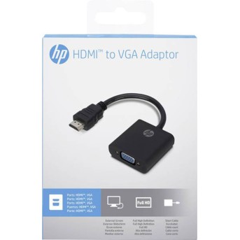 Мультифункциональный адаптер HP HDMI to VGA - Metoo (3)