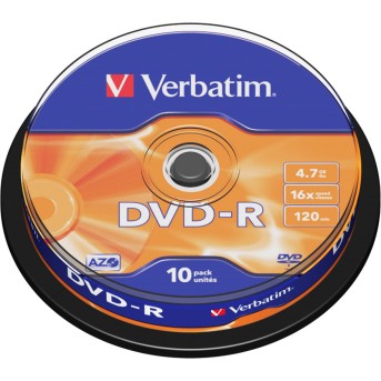 Диск DVD-R Verbatim (43523) 4.7GB 10штук Незаписанный - Metoo (2)