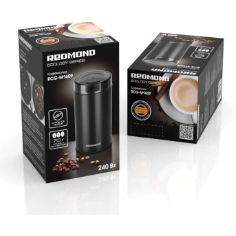 Кофемолка REDMOND RCG-M1609 Черный/<wbr>металл - Metoo (3)