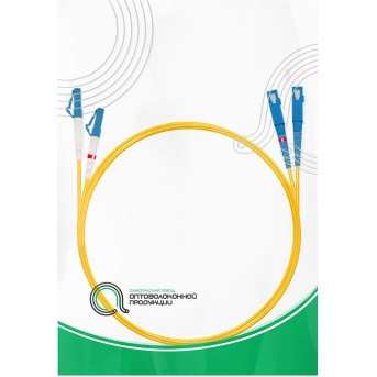 Патч Корд Оптоволоконный SC/<wbr>UPC-LC/<wbr>UPC SM 9/<wbr>125 Duplex 3.0мм 1 м - Metoo (3)