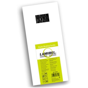 Пружина пластиковая Lamirel LA-78669, 8 мм. Цвет: черный, 100 шт - Metoo (1)
