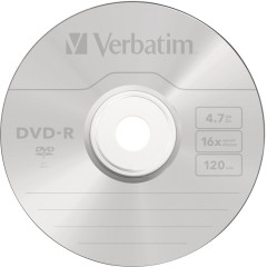 Диск DVD-R Verbatim (43547) 4.7GB 1штука Незаписанный