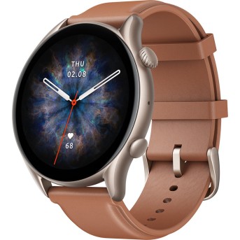 Смарт часы Amazfit GTR 3 Pro A2040 Brown Leather - Metoo (1)