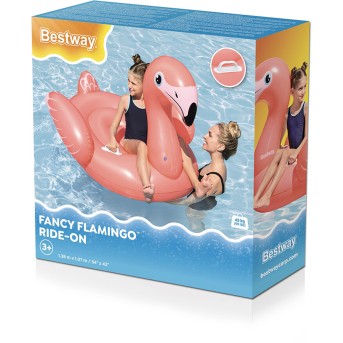 Надувная игрушка Bestway 41525 в форме фламинго для плавания - Metoo (3)