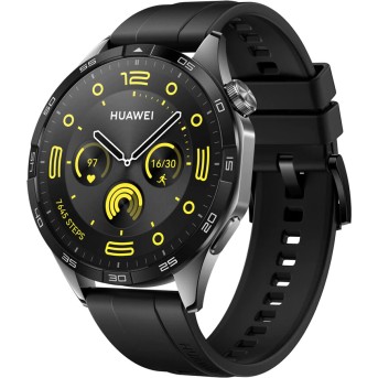 Смарт часы Huawei Watch GT 4 PNX-B19 46mm Black Fluoroelastomer Strap - Metoo (1)