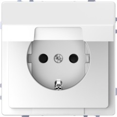 Розетка мех-м MERTEN MTN2310-6035 D-Life 16А с крышкой белый лотос
