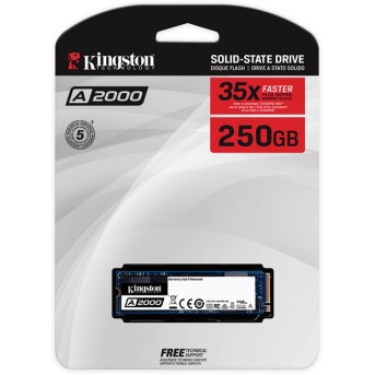 SSD накопитель 250Gb Kingston A2000 SA2000M8, M.2, PCI-Е 3.0 - Metoo (3)