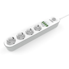 Сетевой фильтр LDNIO Universal SE4432 4 розетки 4*USB 5V/<wbr>3.4A Порта 2м