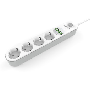 Сетевой фильтр LDNIO Universal SE4432 4 розетки 4*USB 5V/<wbr>3.4A Порта 2м - Metoo (1)