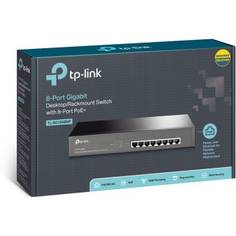 Коммутатор TP-Link TL-SG1008MP - Metoo (3)