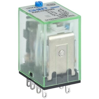 Промежуточное реле с кнопкой тестирования CHINT NJDC-17(D)/<wbr>4ZS 4 конт. с инд. LED 3А AC230В - Metoo (1)