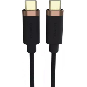 Интерфейсный кабель Duracell USB7030A USB-C to USB-C Черный в Metoo.kz - Metoo (1)