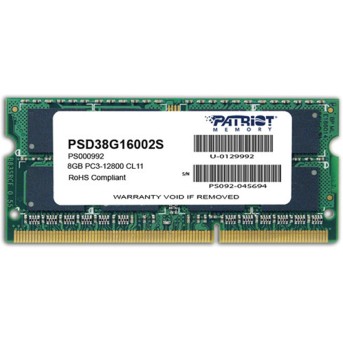 Модуль памяти для ноутбука Patriot SL PSD38G16002S DDR3 8GB - Metoo (1)