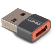 Переходник LDNIO LC150 Type-C на USB A Адаптер Серый