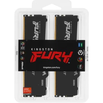 Комплект модулей памяти Kingston FURY Beast RGB EXPO KF556C36BBEAK2-64 DDR5 64GB (Kit 2x32GB) 5600MH в Metoo.kz - Metoo (3)