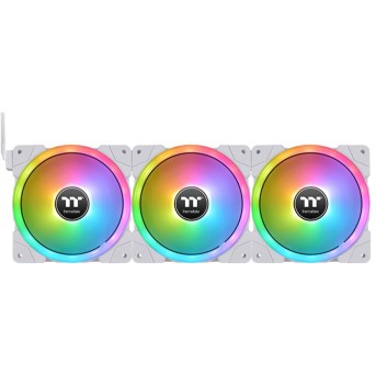 Кулер для компьютерного корпуса Thermaltake SWAFAN EX14 RGB PC Cooling Fan White (3-Fan Pack) - Metoo (3)