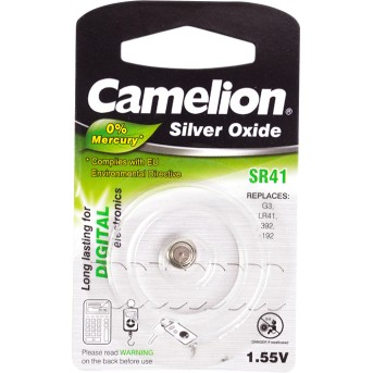 Батарейка CAMELION Silver Oxide SR41-BP1(0%Hg) - Metoo (1)