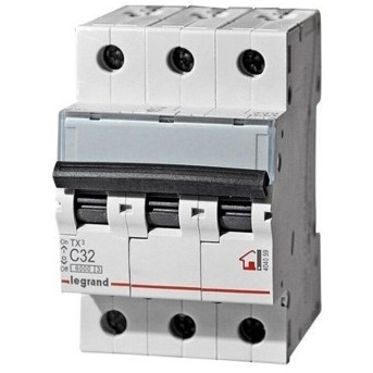 Автоматический выключатель Legrand 404059 3П C 32A TX3 6000 6kA - Metoo (1)
