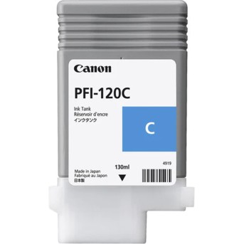 Чернила пигментные Canon Pigment Ink Tank PFI-120 CYAN (для TM-200, TM-205, TM-300, TM-305.) - Metoo (1)