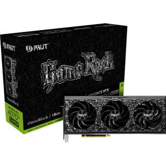 Видеокарта PALIT RTX4070Ti SUPER GAMEROCK OMNIBLACK 16GB (NED47TS019T2-1020Q) - Metoo (3)