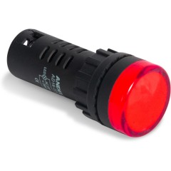 Лампа светодиодная универсальная ANDELI AD16-22D 220V AC/<wbr>DC (красная)