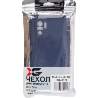 Чехол для телефона X-Game XG-HS24 для Redmi Note 10S Силиконовый Тёмно-синий - Metoo (3)